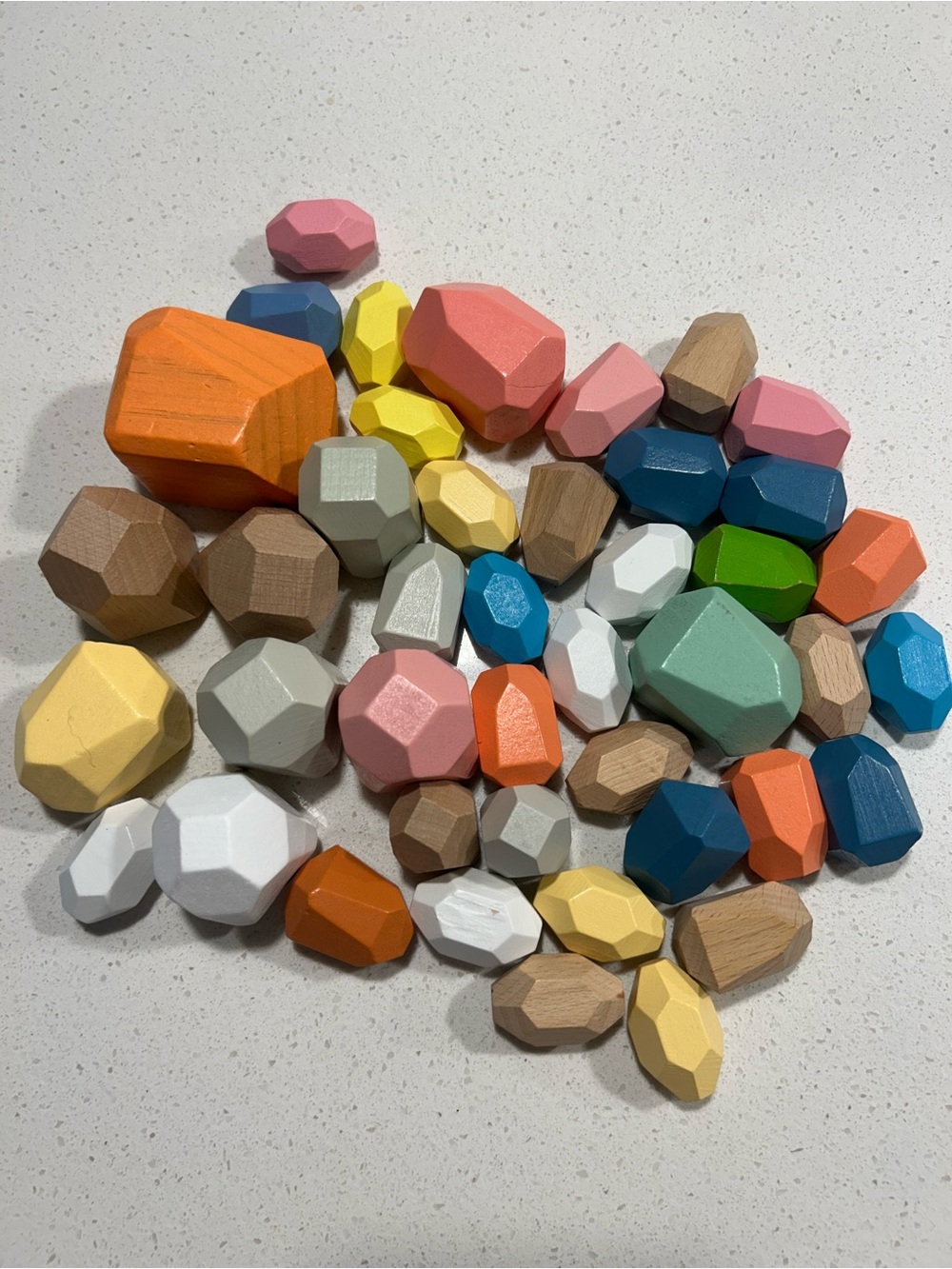 Montessori Wooden Sorting Stacking Rocks Stones